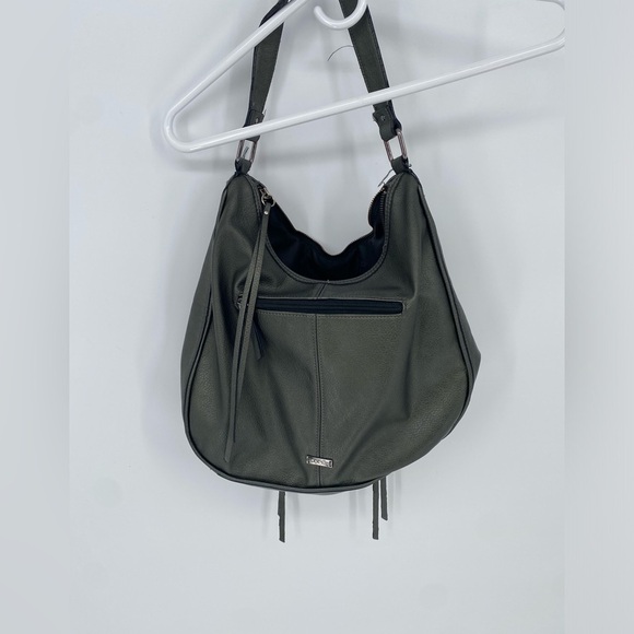 Joe's metallic gray zipper shoulder hand bag purse - Picture 4 of 10